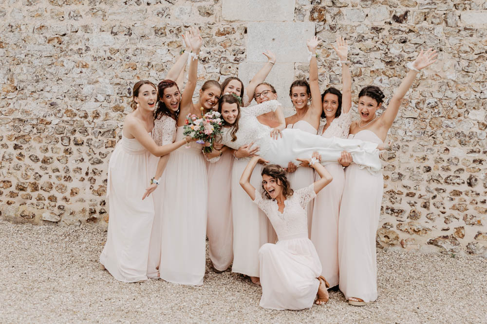 team bride - demoiselles d'honneur - mariage champetre - chic - boheme - photographe mariage evreux - eure