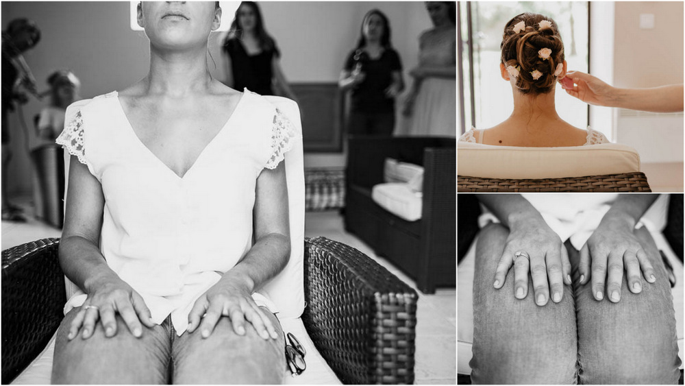 préparatifs d'une mariee - coiffure - maquillage - eure - mariage champetre - boheme chic - photographe mariage eure et loir