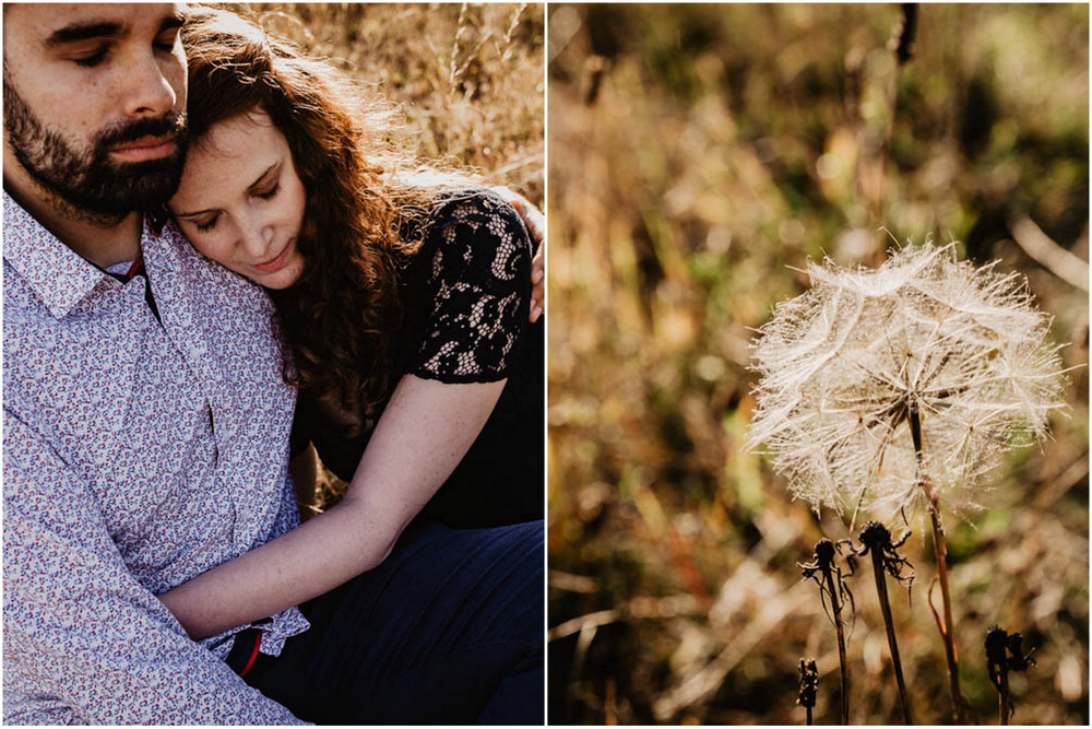lovers - couple - amoureux - champs - nature - photographe mariage eure et loir - orne - yvelines - champetre - coucher du soleil