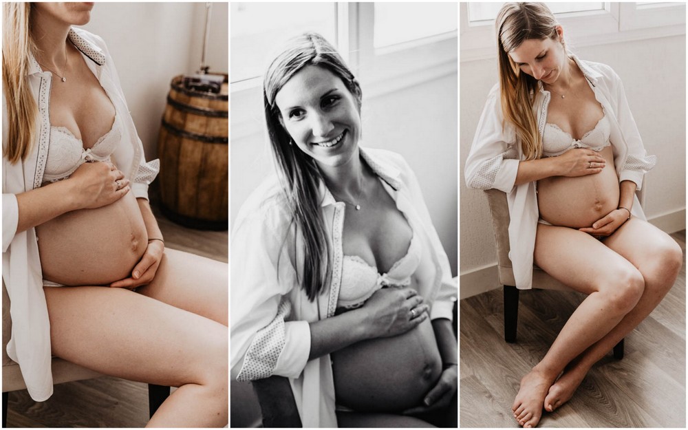 photographe boudoir chartres - photographe grossesse - verneuil sur avre - chartres - eure et loir - femme enceinte - a la maison - a domicile - cocooning - naturel