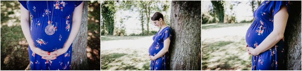 bidon rond - femme enceinte - shooting photo - seance photo grossesse - photographe lifestyle - en exterieur - naturel - chartres - orne - senonches